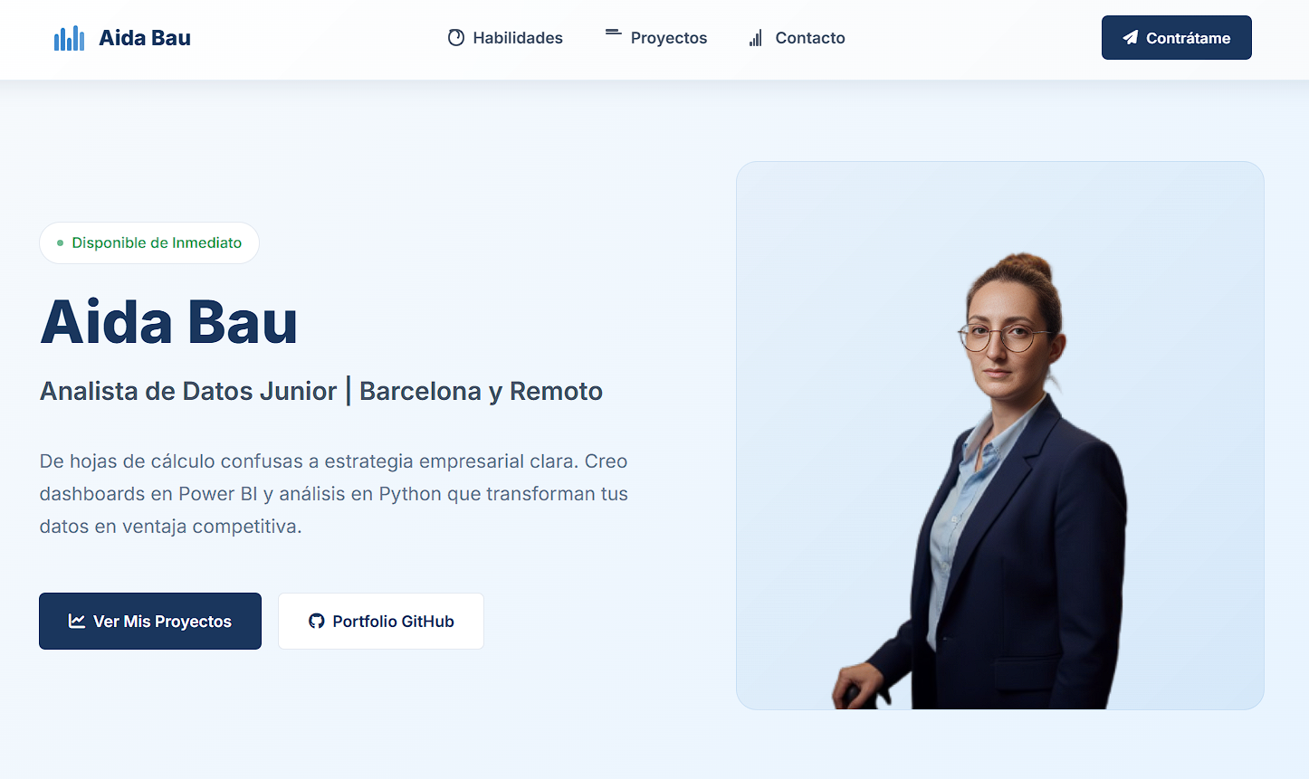 Aida Bau Portfolio Screenshot
