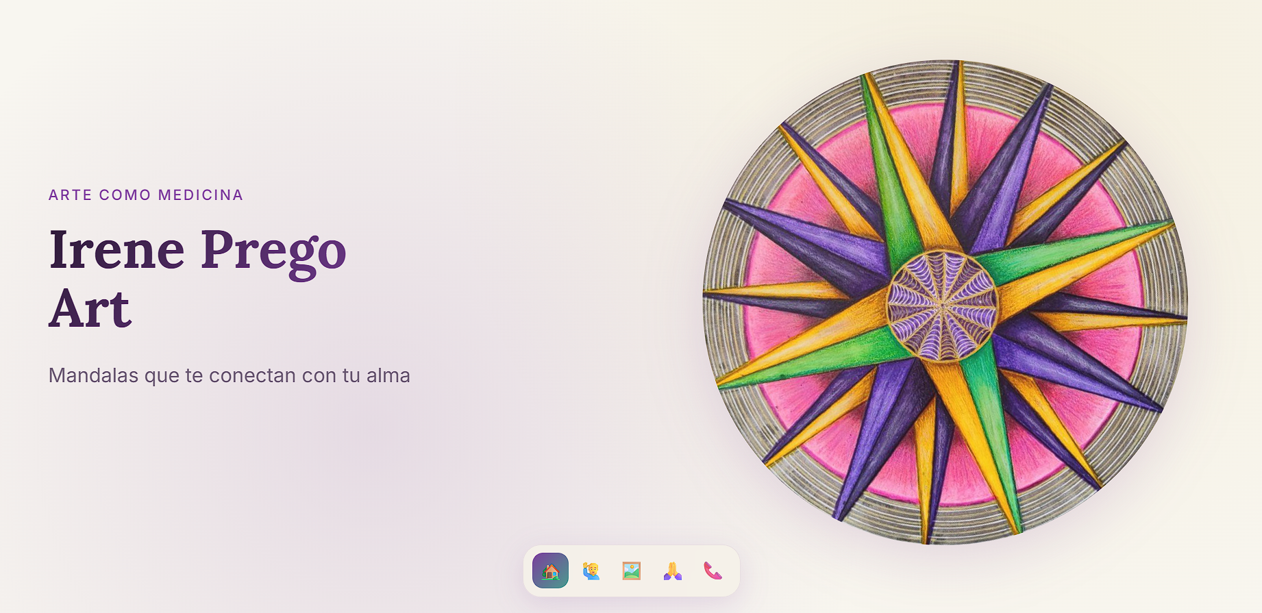 Irene Prego Art Website Screenshot